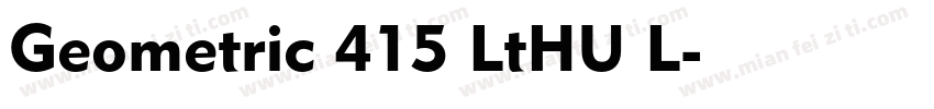 Geometric 415 LtHU L字体转换